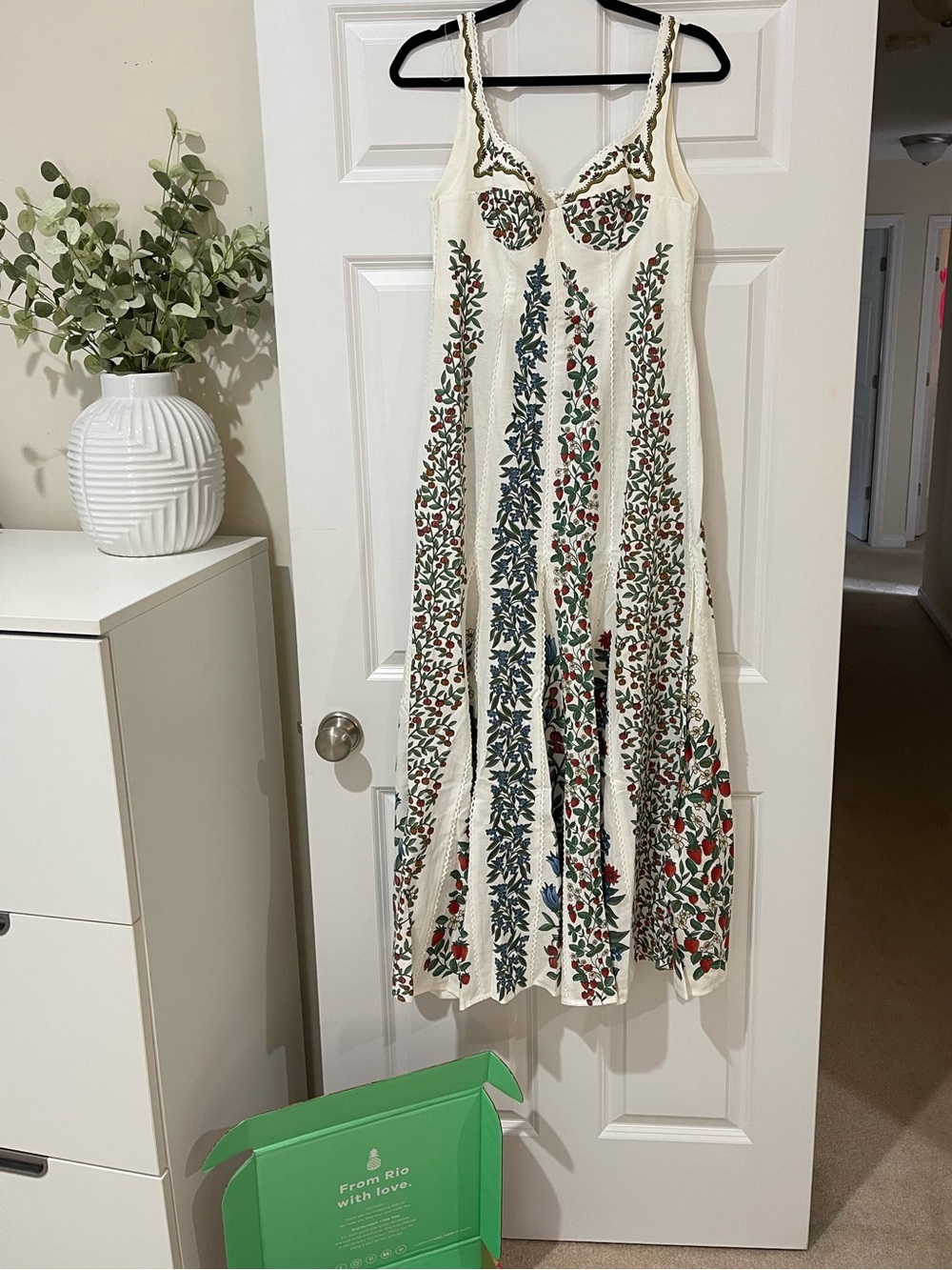 Farm Rio Fruit Beauty Off-White Maxi Dress - NWT! - Picture 6 of 14